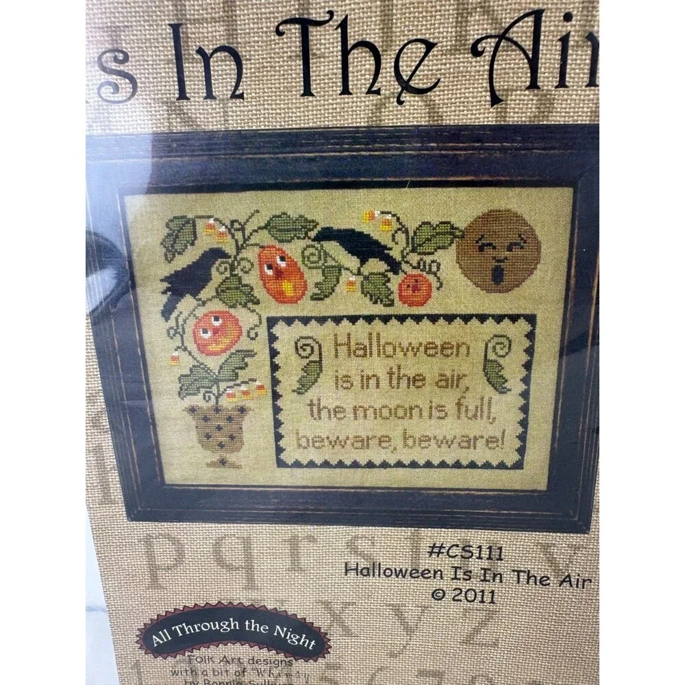 Halloween Is In The Air Cross Stitch Chart Bonnie Sullivan Folk Art CS111